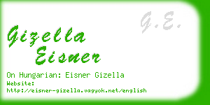 gizella eisner business card